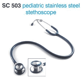 SC 503 PEDIATRIC TYPE STAINLESS STEEL STETHOSCOPE