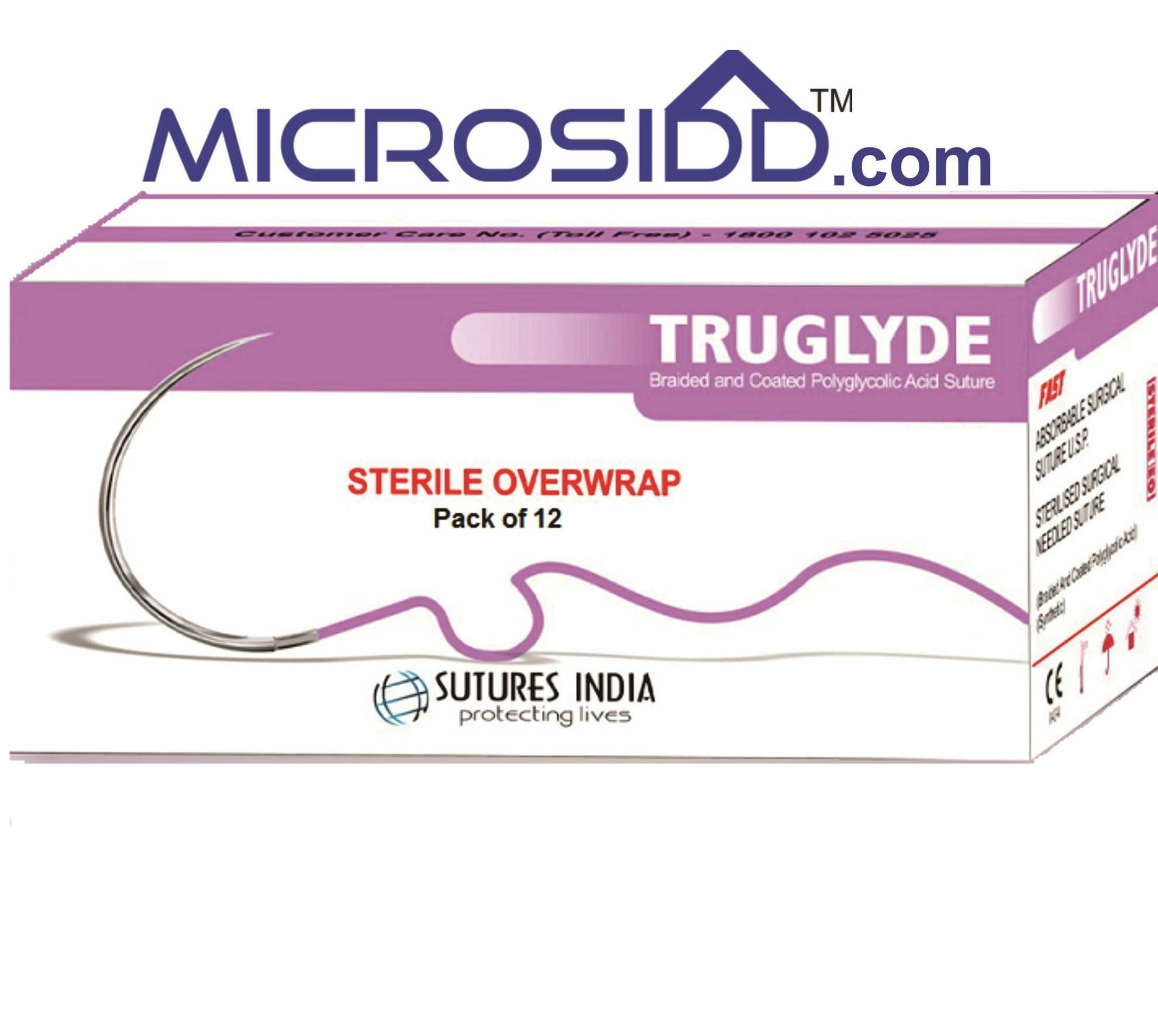 2442 TRUGLYDE # 5-0 Suture Pack of 12 foils