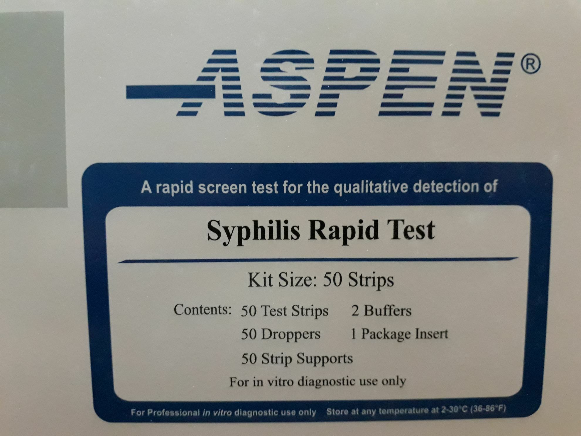 Aspen Syphilis 50 Test Strips