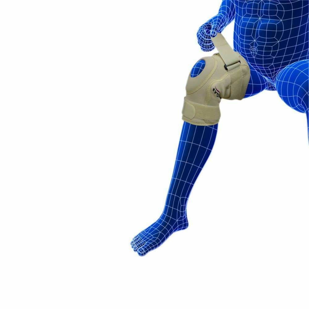 Tynor Hinged Brace Neoprene Cap Knee Support (XXL, Beige)