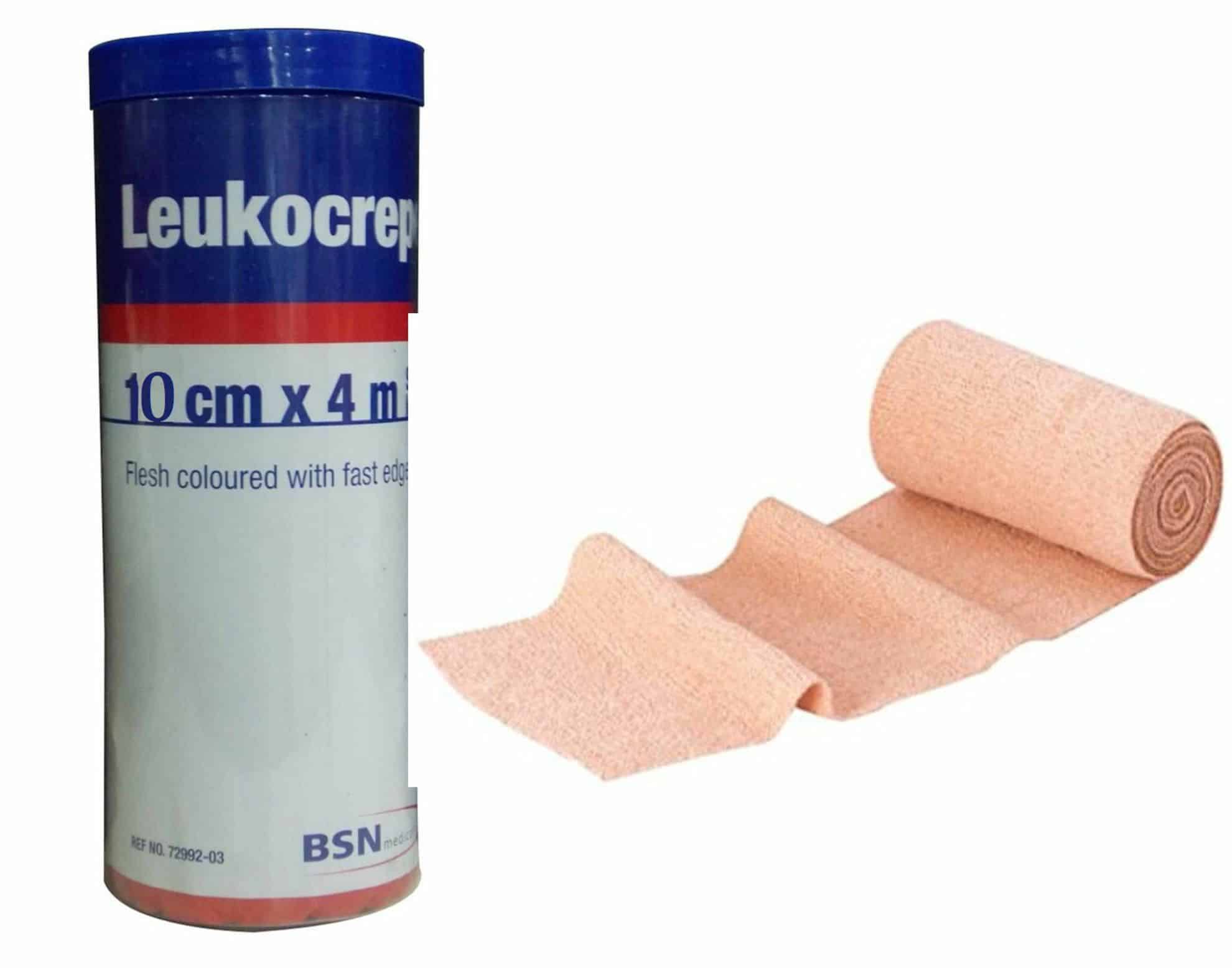 Leukocrepe Cotton Crepe Bandage 10cms x 4 mtr