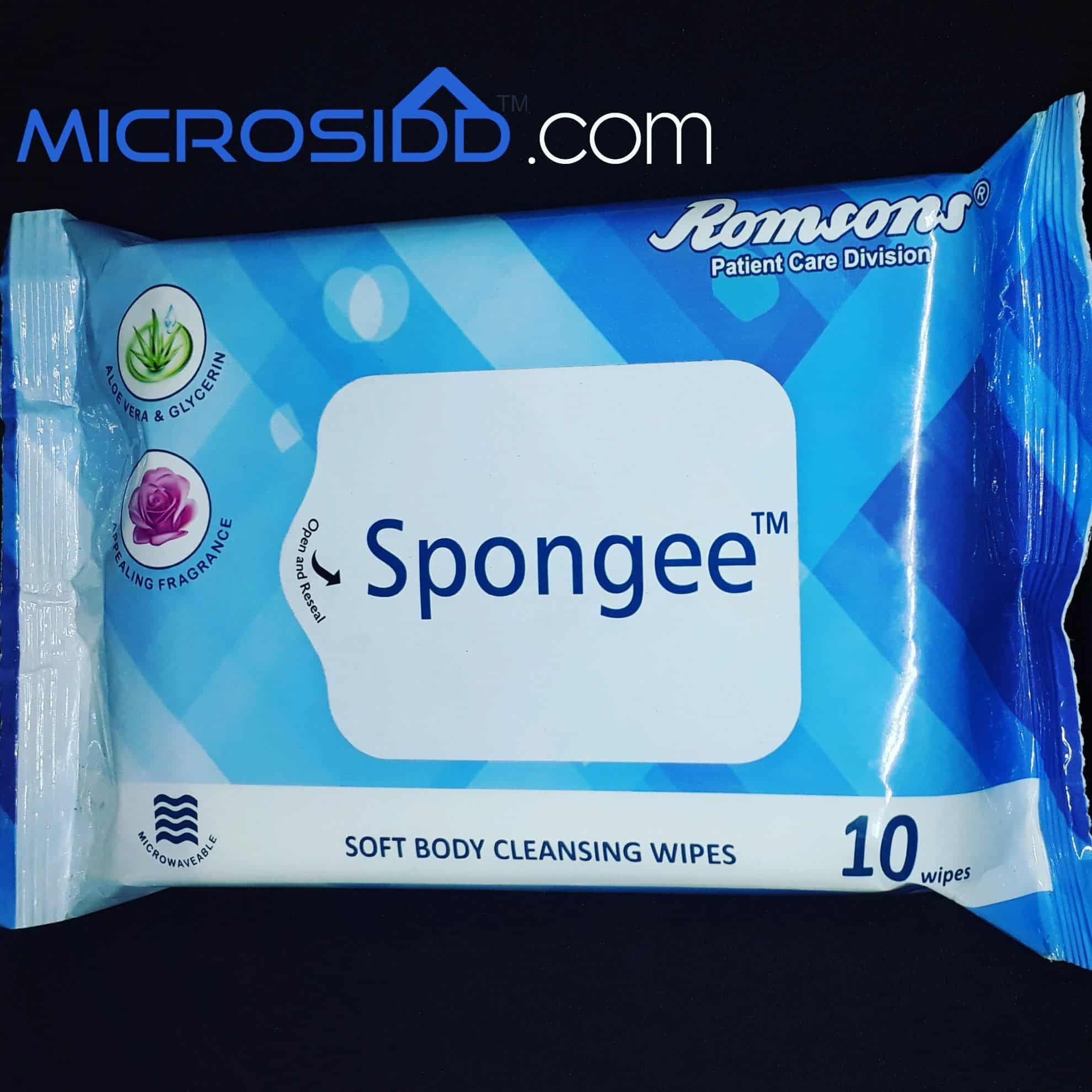 Spongee Body  Wipes Soft Cleansing