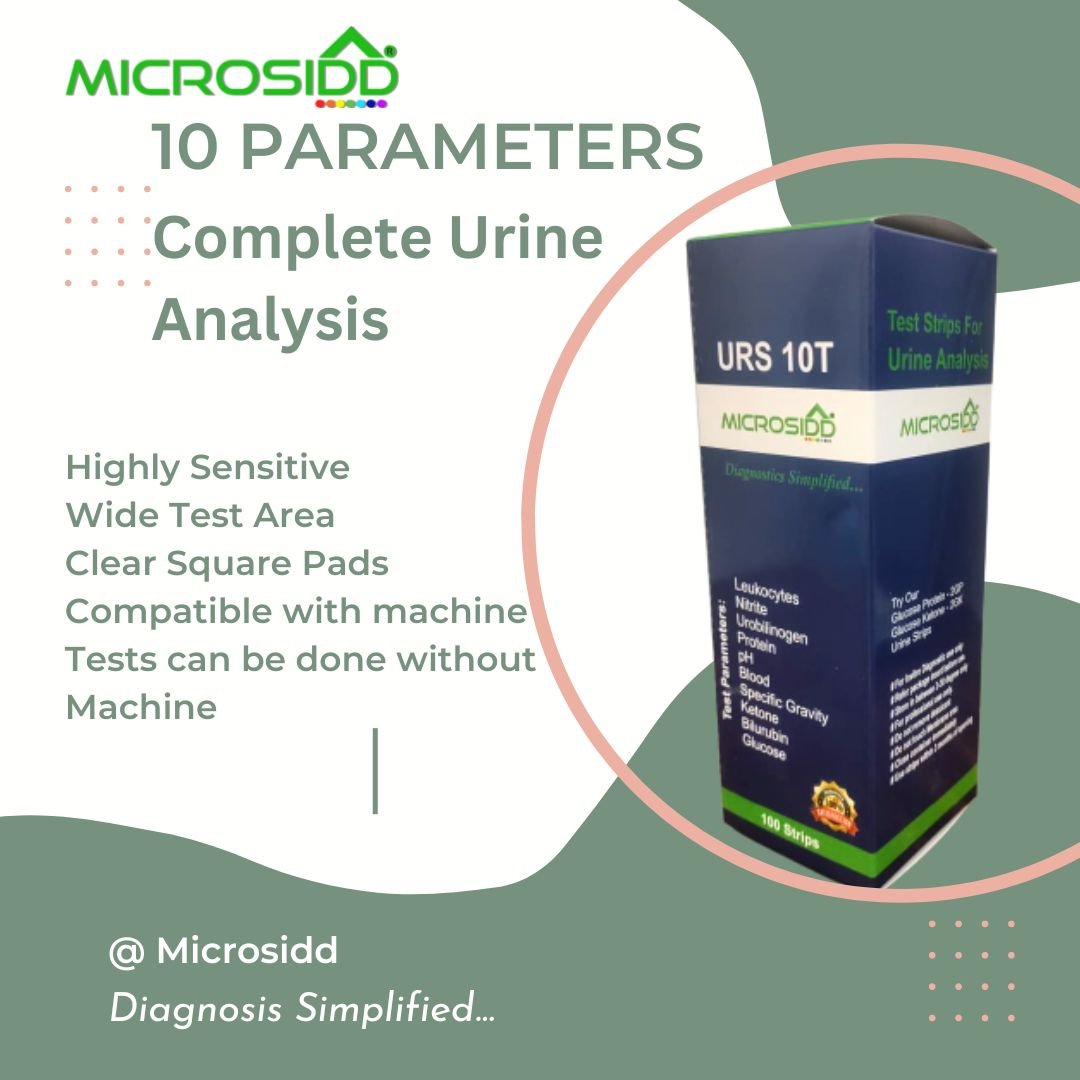 Microsidd Urine Strips for Complete Urine analysis URS10T - Microsidd