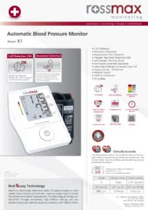 Rossmax x1 bp monitor This blood pressure monitor has passed the criteria of the European Society of Hypertension by achieving all requirements . This monitor further meets the AAMI accuracy standard requirements (AAMI/ANSI/ISO 81060-2)