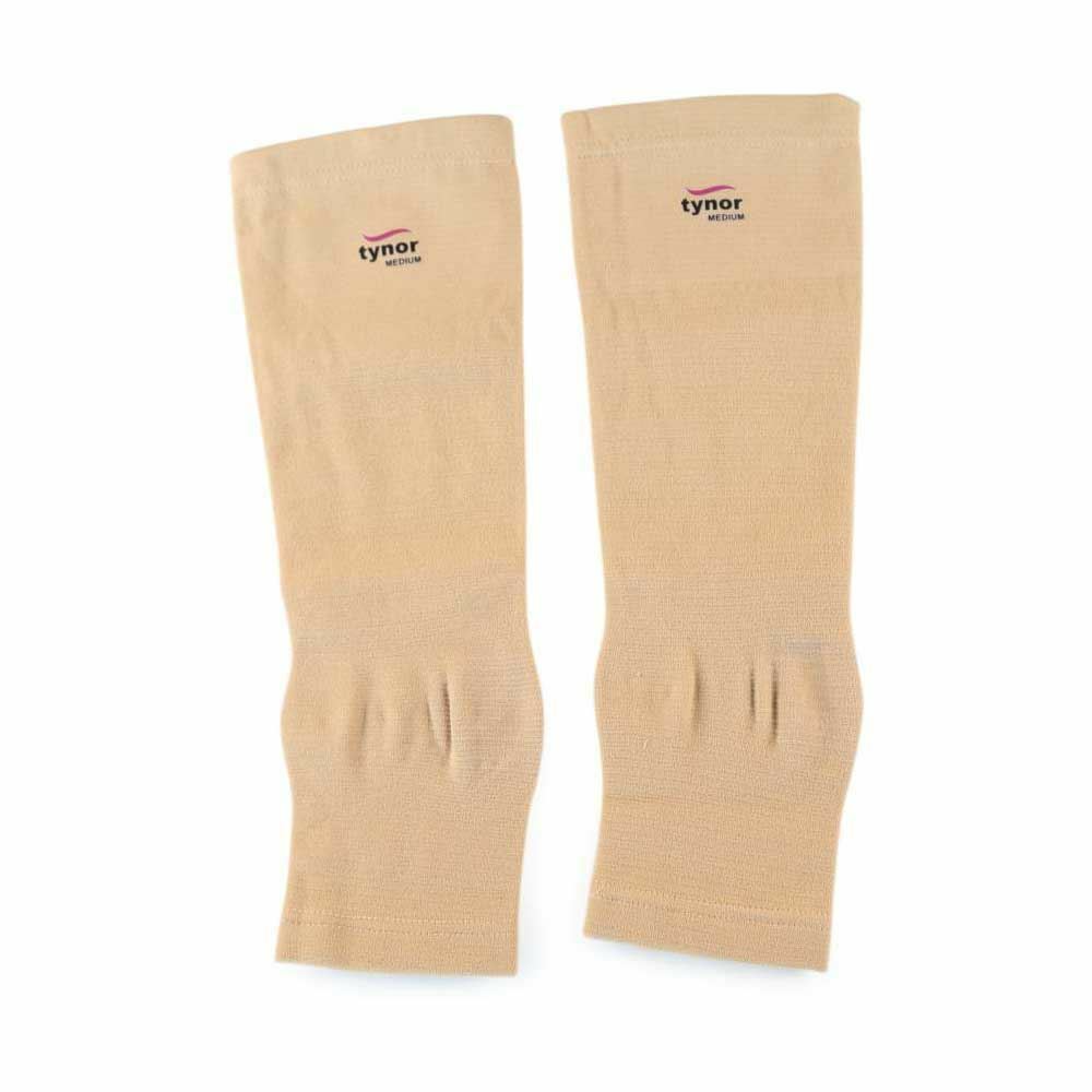 Tynor Compression Stocking Below Knee (Pair) Foot Support (M, Beige)