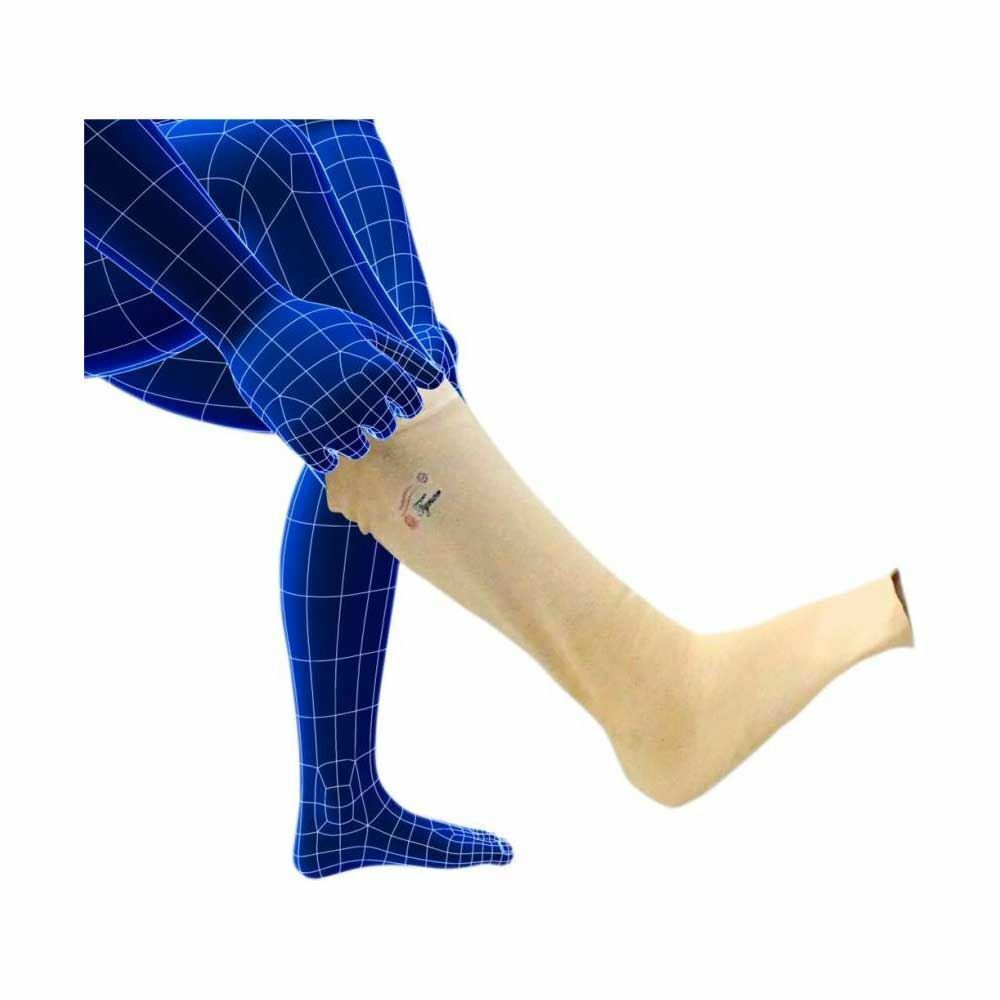 Tynor Compression Stocking Below Knee (Pair) Foot Support (M, Beige)