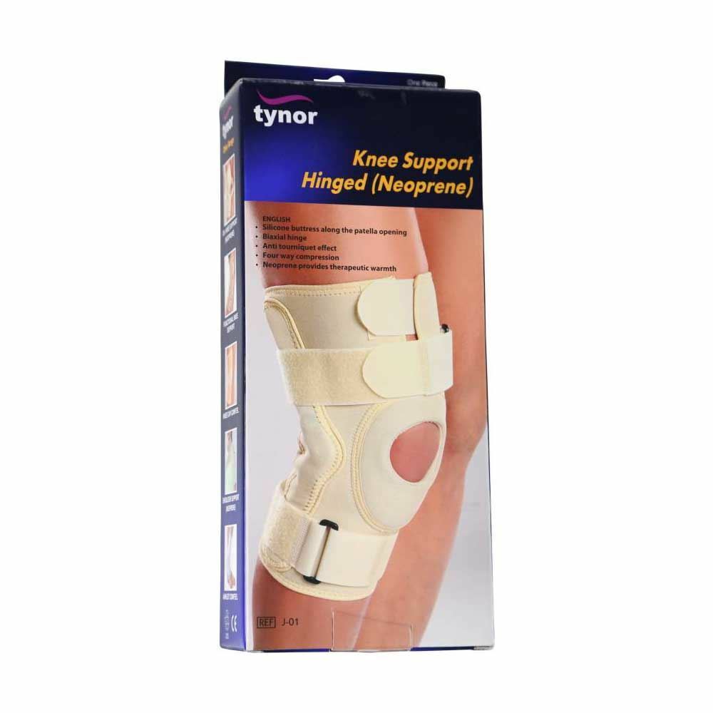 Tynor Hinged Brace Neoprene Cap Knee Support (XXL, Beige)