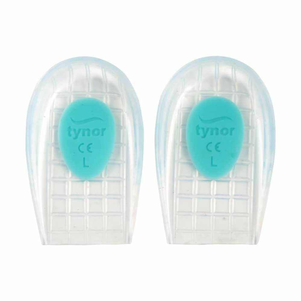 Tynor Orthopaedic Heel Cushion Silicon Heel Pad Heel Support (L, TRANSPARENT)