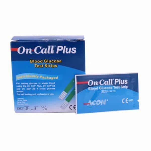 Oncall Plus Glucometer Strips 50 Foil Pack