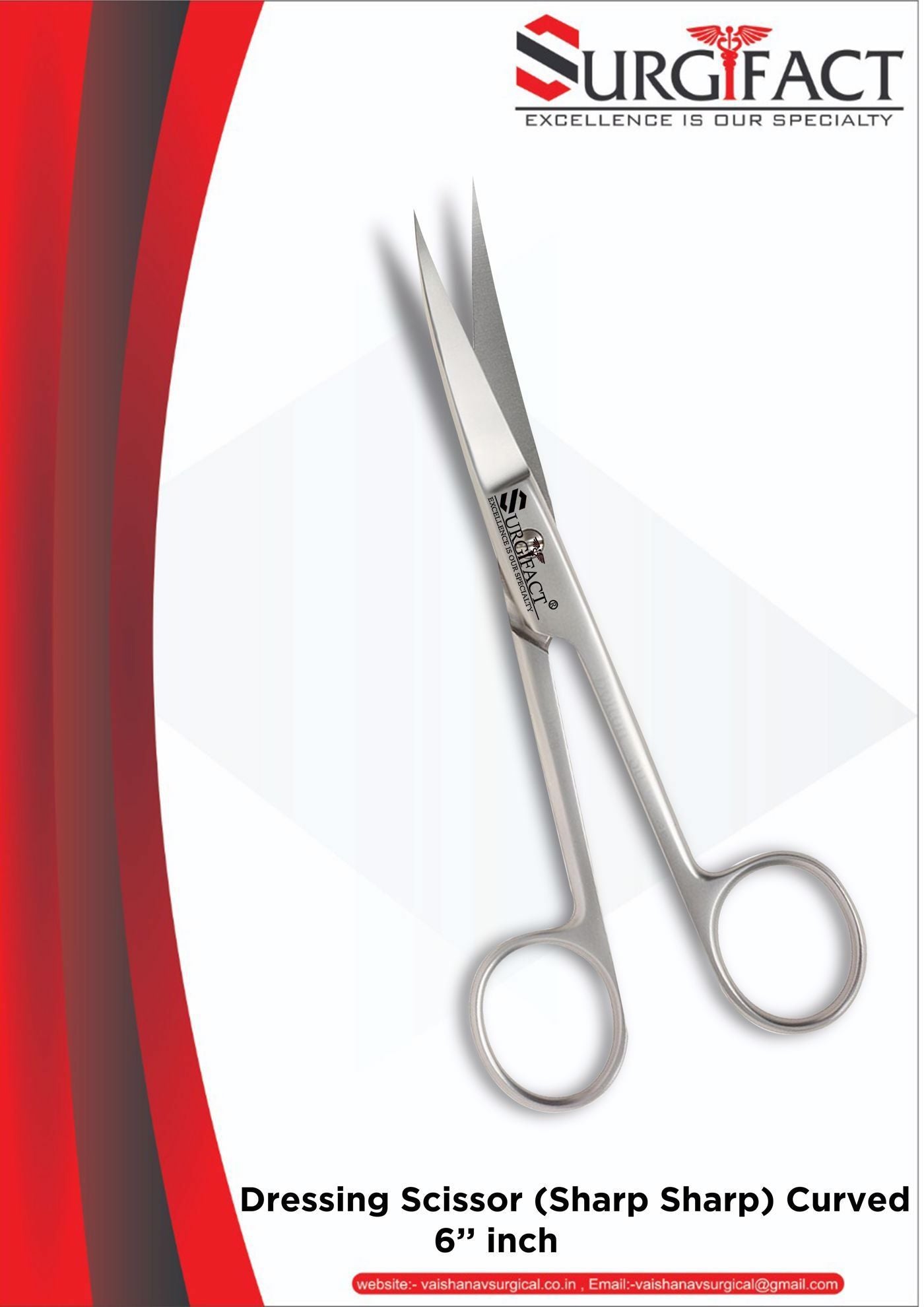 Surgifact Dressing Scissor 6"