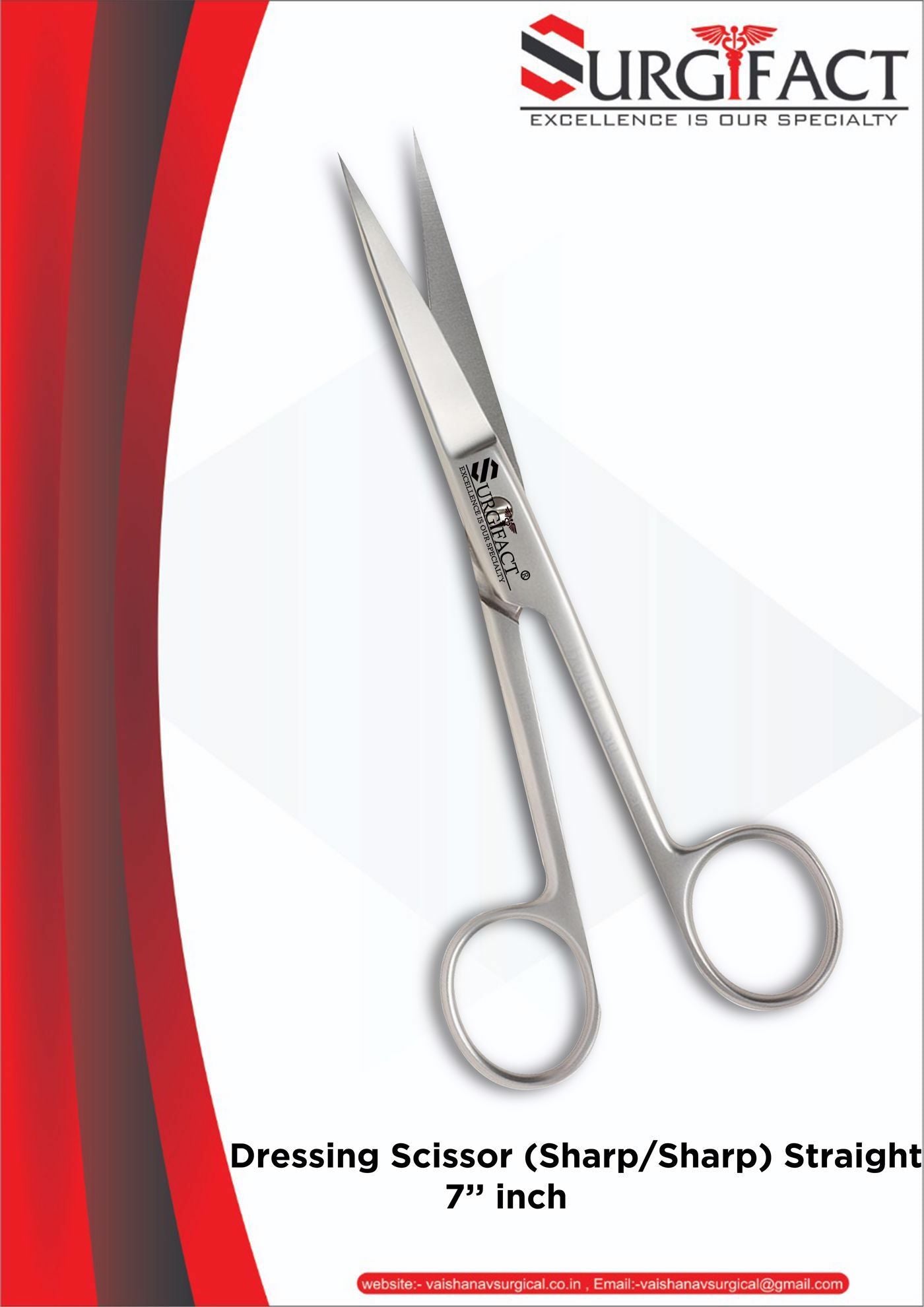 Surgifact Dressing Scissor 7"