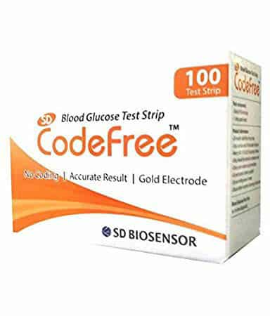 SD Codefree 100 Glucometer Strips