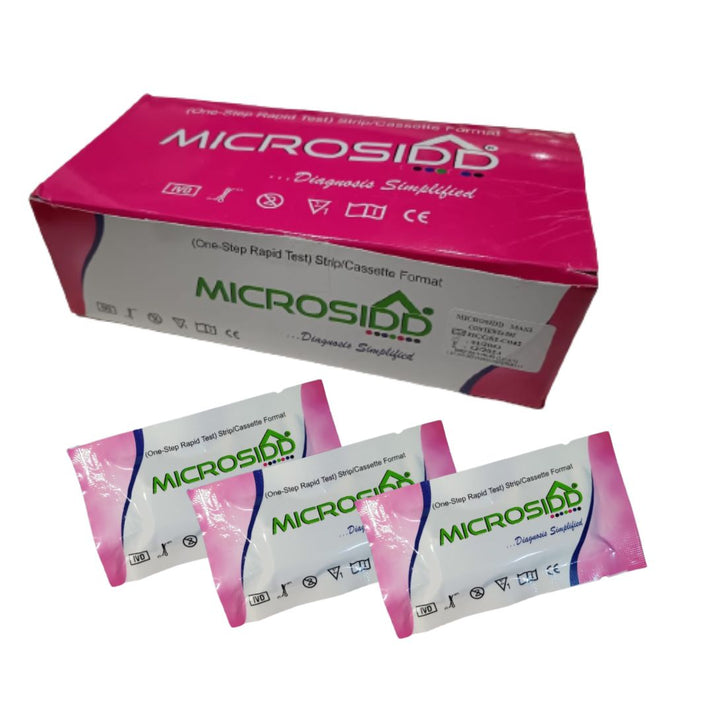 Microsidd AM I Pregnancy Test Card (100 Tests) | hCG Rapid Pregnancy Test Kit | Professional IVD Pregnancy Detection Cards | Bulk Pack