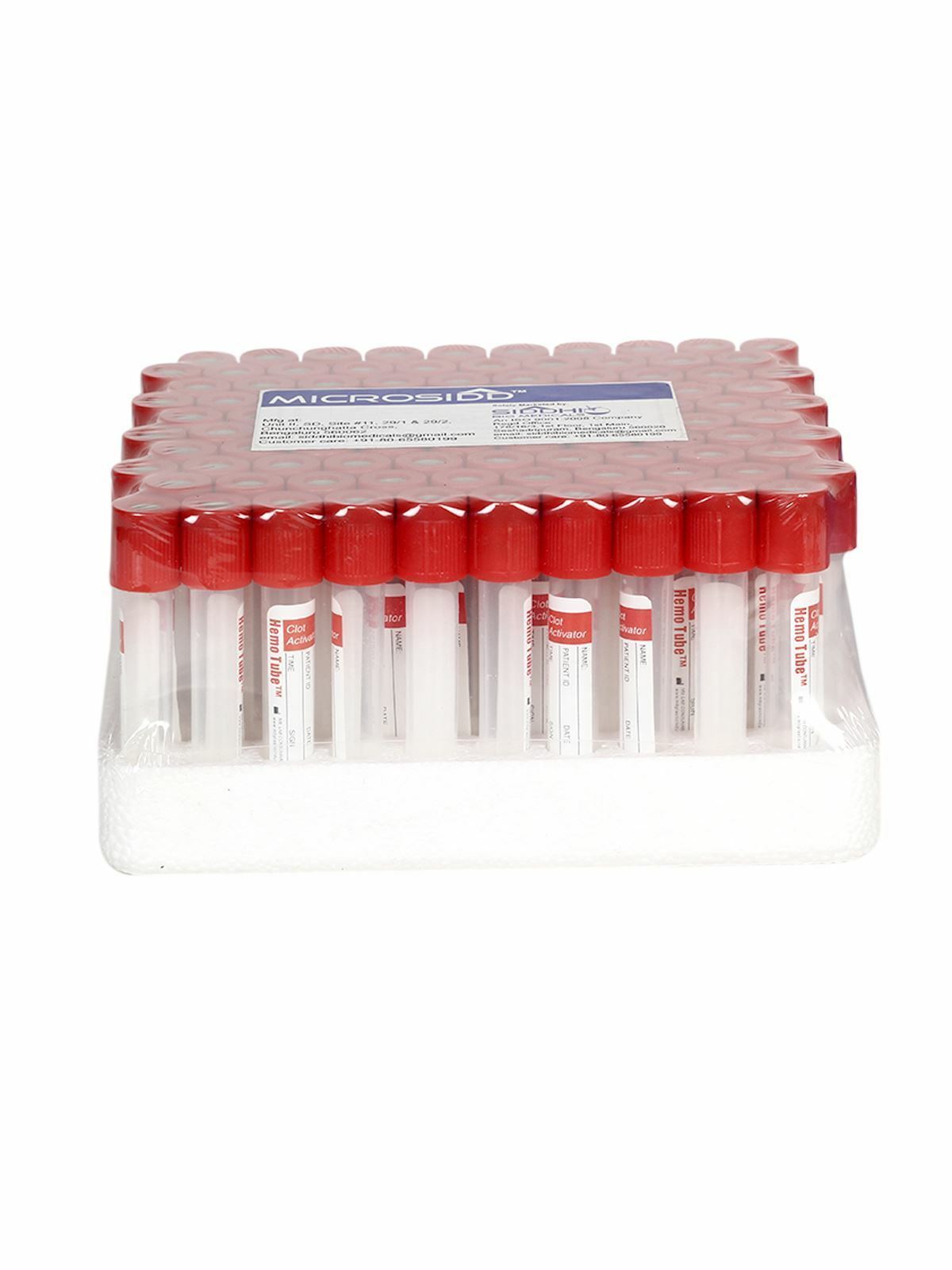 Clot Activator tubes Themocole pack 100's