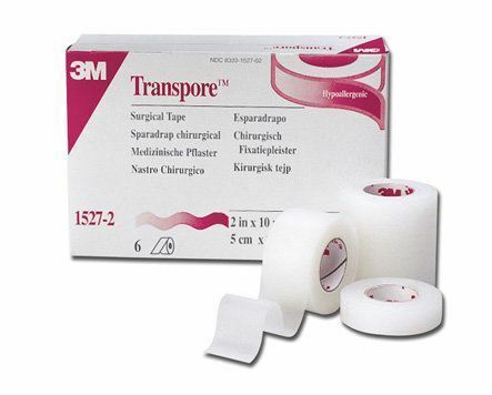 Transpore Surgical Tape  1 Inches Pack of 12 Rolls
