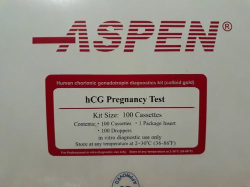 Aspen  Pregnancy Test Card 100 test pack