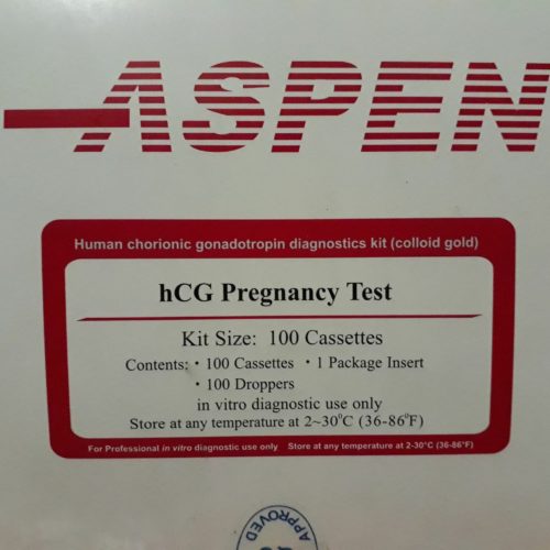 Aspen  Pregnancy Test Card 100 test pack