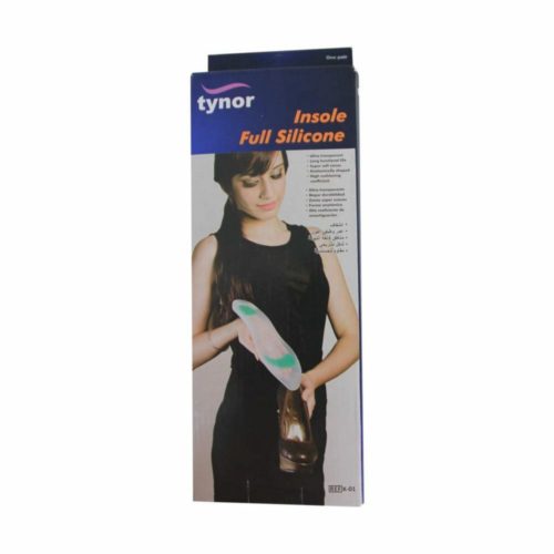 Tynor Orthopaedic Insole Full Length Silicon Cushion Heel Pad Heel Support (XL, TRANSPARENT)