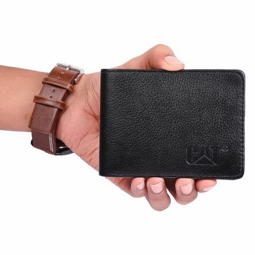 Cat Black Leather Wallet