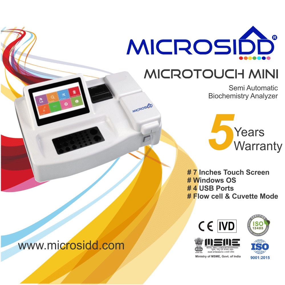 Microtouch Touch Screen Semi Automatic Biochemistry Analyzer