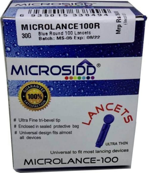 Microlance 100R Round blue glucometer lancets