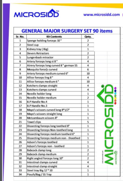 Surgical Major General Surgery Set